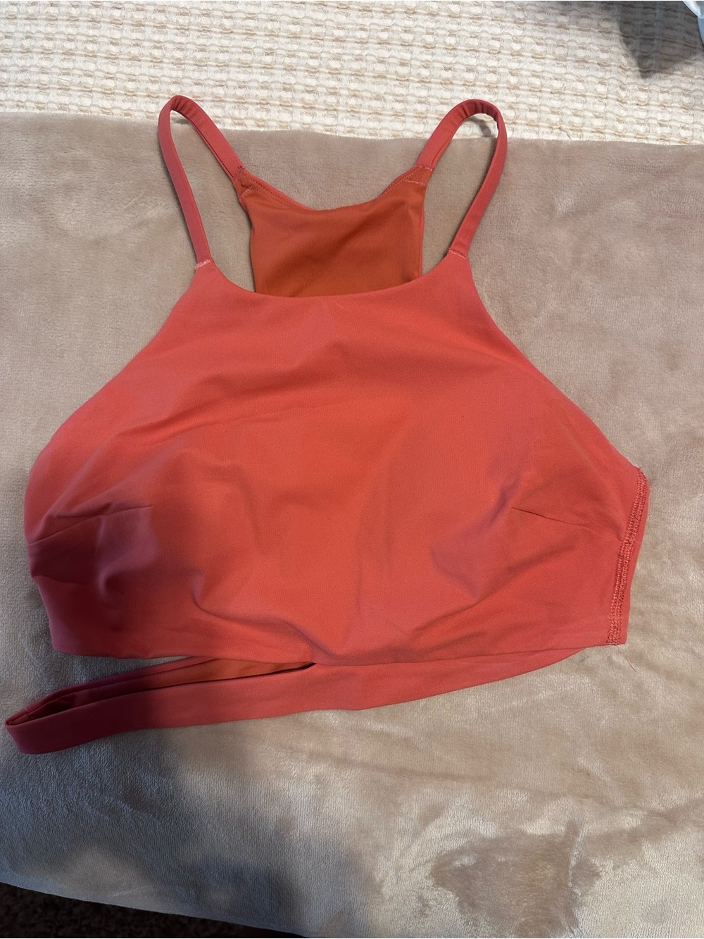 lululemon athletica High-Neck Sports Bra - Coral/Salmon